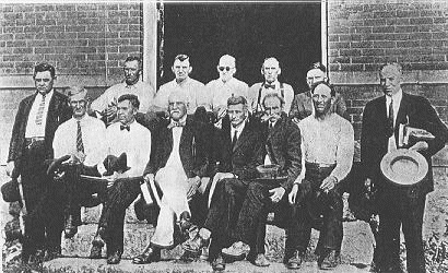 The Scopes trial Judge and Jury (Raulston is on the far right)